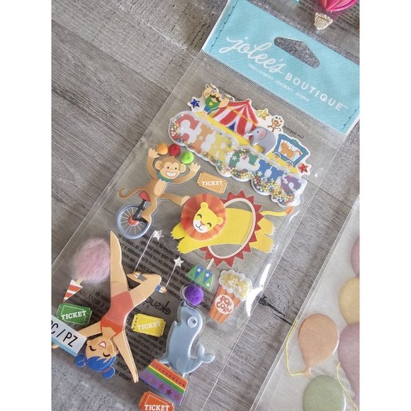 Sticker Lot Circus Carnival Balloons Scrapbooking 3D Stickers RARE Jolee's #34 - Picture 5 of 9